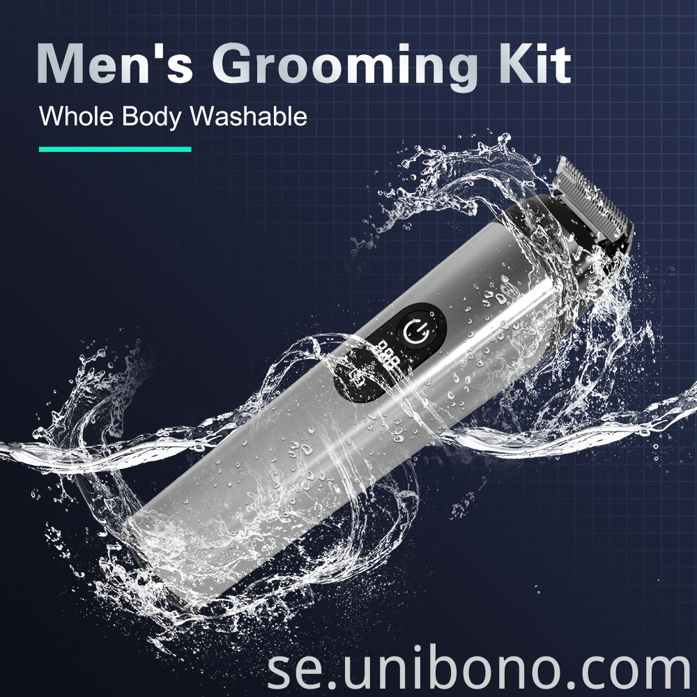 Waterproof electric automatic beard grooming kit epilator barber carving hair trimmer